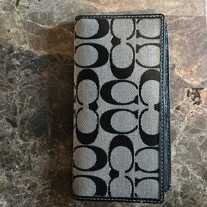 Coach Black and Gray Signature Wallet